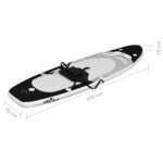 vidaXL Nafukovací Stand up paddleboard čierny 330x76x10 cm – Obrázok 12