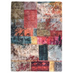 vidaXL Prateľný koberec patchwork 120x180 cm viacfarebný