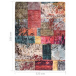 vidaXL Prateľný koberec patchwork 120x180 cm viacfarebný – Obrázok 5