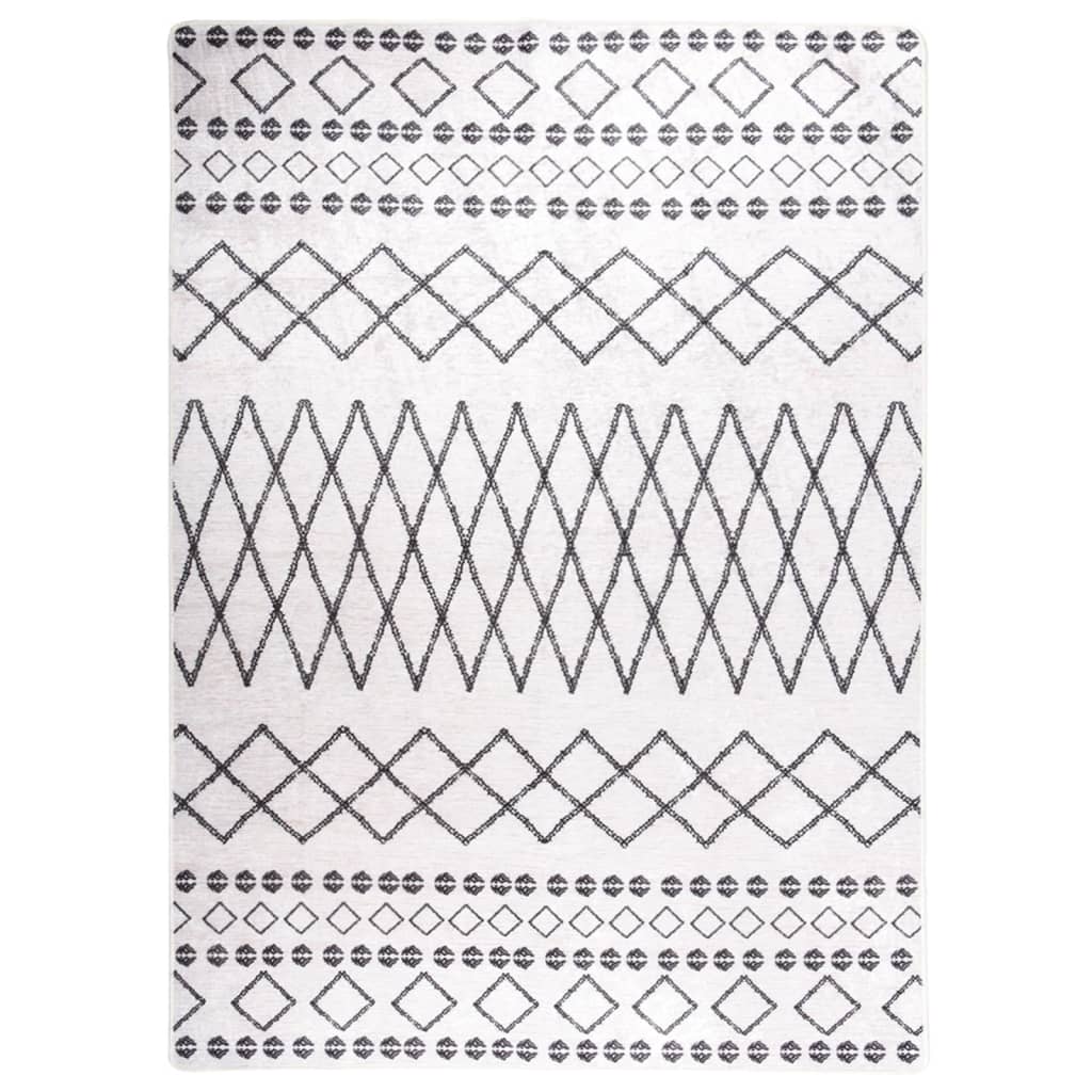 VXL8720286654064_a_en_hd_1.jpg vidaXL Prateľný koberec 120x180 cm čierno-biely – Obrázok 1