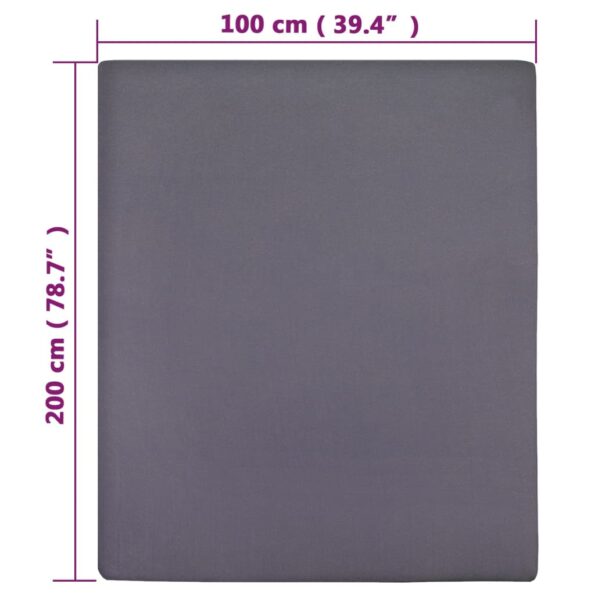 vidaXL Plachta Jersey antracitová 100x200 cm bavlna – Obrázok 5