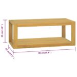 vidaXL Nástenná kúpeľňová skrinka 90x45x35 cm masívne teakové drevo – Obrázok 6