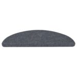 vidaXL Samolepiace nášľapy na schody 15 ks 56x17x3 cm sivé – Obrázok 5
