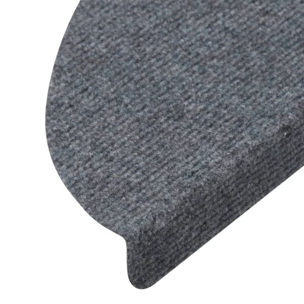 vidaXL Samolepiace nášľapy na schody 15 ks 56x17x3 cm sivé – Obrázok 7