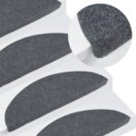 vidaXL Samolepiace nášľapy na schody 15 ks 56x17x3 cm sivé