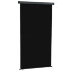vidaXL Bočná markíza na balkón 160x250 cm čierna – Obrázok 2