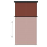 vidaXL Bočná markíza na balkón 160x250 cm hnedá – Obrázok 4