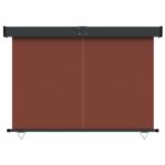vidaXL Bočná markíza na balkón 160x250 cm hnedá – Obrázok 5