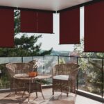 vidaXL Bočná markíza na balkón 160x250 cm hnedá