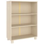 vidaXL Knižnica HAMAR, medovo hnedá 85x35x112 cm, borovicový masív – Obrázok 2