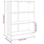 vidaXL Knižnica HAMAR, medovo hnedá 85x35x112 cm, borovicový masív – Obrázok 7