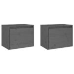 vidaXL Nástenné skrinky 2 ks 45x30x35 cm masívne borovicové drevo – Obrázok 2