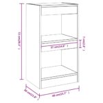 vidaXL Knižnica/deliaca stena dub sonoma 40x30x72 cm – Obrázok 7
