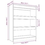 vidaXL Skriňa na knihy/priehradka čierna 80x30x103 cm spracované drevo – Obrázok 7