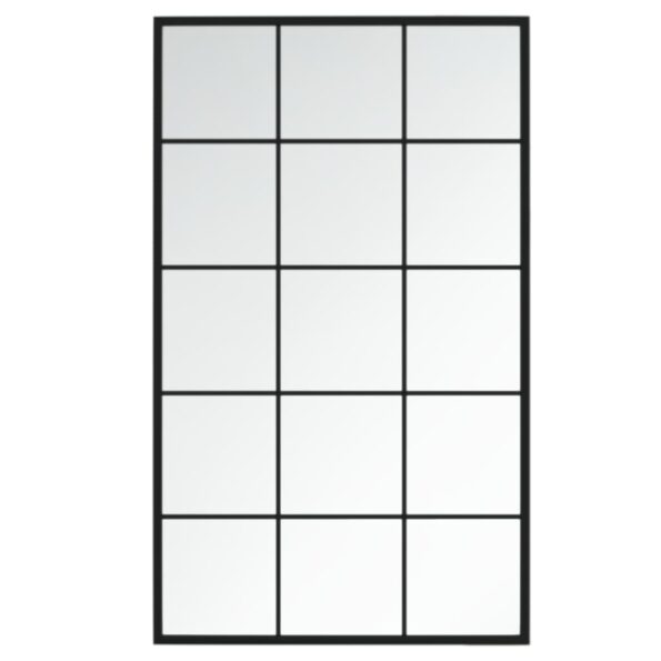 vidaXL Nástenné zrkadlo, čierne 100x60 cm, kov – Obrázok 2