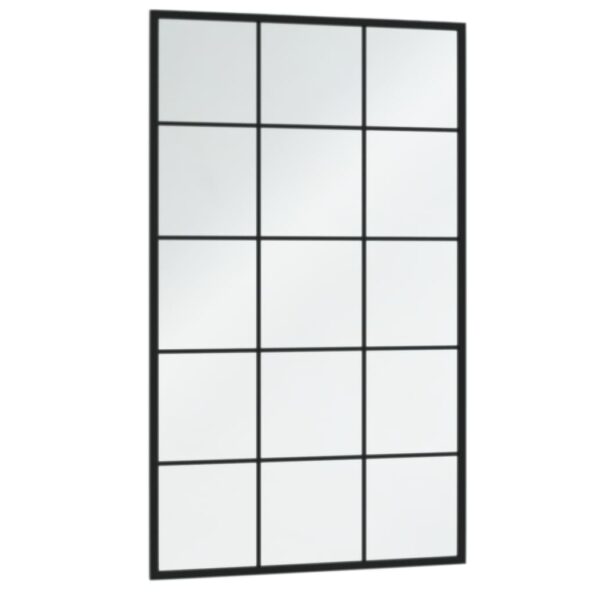 vidaXL Nástenné zrkadlo, čierne 100x60 cm, kov – Obrázok 3