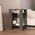 vidaXL Knižnica/deliaca stena sivá 41x35x57 cm masívna borovica – Obrázok 3