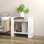 vidaXL Knižnica/deliaca stena biela 60x35x57 cm masívna borovica – Obrázok 4