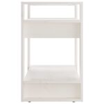 vidaXL Knižnica/deliaca stena biela 60x35x57 cm masívna borovica – Obrázok 7