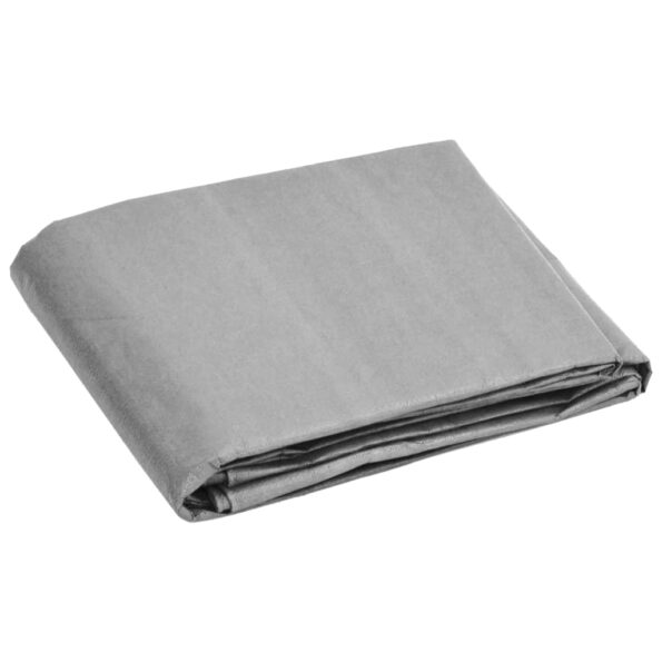 vidaXL Plachta 180 g/m² 6x8 m sivá HDPE – Obrázok 2