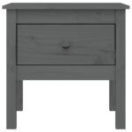 vidaXL Bočné stolíky 2 ks sivé 50x50x49 cm borovicový masív – Obrázok 8