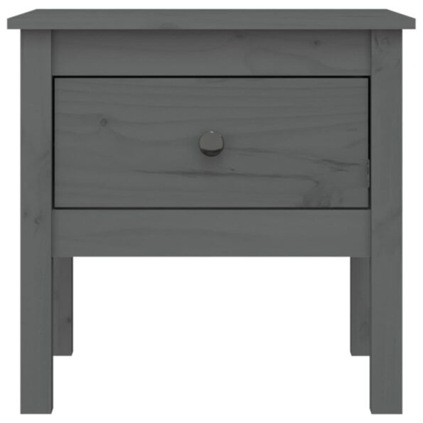 vidaXL Bočné stolíky 2 ks sivé 50x50x49 cm borovicový masív – Obrázok 8