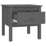 vidaXL Bočné stolíky 2 ks sivé 50x50x49 cm borovicový masív – Obrázok 9