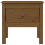 vidaXL Bočný stolík medovo hnedý 50x50x49 cm borovicový masív – Obrázok 6