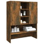 vidaXL Skrinka na práčku dymový dub 70,5x25,5x90 cm – Obrázok 5