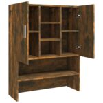 vidaXL Skrinka na práčku dymový dub 70,5x25,5x90 cm – Obrázok 7
