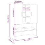 vidaXL Skrinka na práčku dymový dub 70,5x25,5x90 cm – Obrázok 9