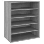 vidaXL Botník sivý dub sonoma 60x35x70 cm spracované drevo – Obrázok 2