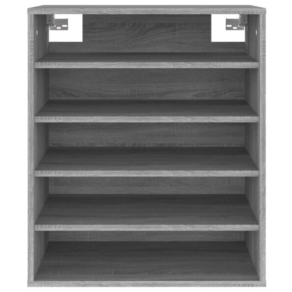 vidaXL Botník sivý dub sonoma 60x35x70 cm spracované drevo – Obrázok 6