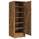 vidaXL Botník dymový dub 32x35x92 cm spracované drevo – Obrázok 2