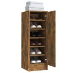 vidaXL Botník dymový dub 32x35x92 cm spracované drevo – Obrázok 4