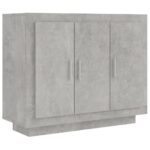vidaXL Komoda betónová sivá 92x35x75 cm spracované drevo – Obrázok 2