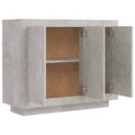 vidaXL Komoda betónová sivá 92x35x75 cm spracované drevo – Obrázok 7