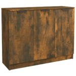 vidaXL Komoda dymový dub 90,5x30x70 cm spracované drevo – Obrázok 2