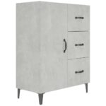 vidaXL Komoda betónovo sivá 69,5x34x90 cm kompozitné drevo – Obrázok 2