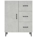 vidaXL Komoda betónovo sivá 69,5x34x90 cm kompozitné drevo – Obrázok 5