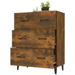 vidaXL Komoda dymový dub 69,5x34x90 cm kompozitné drevo – Obrázok 4