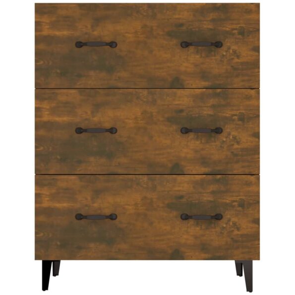 vidaXL Komoda dymový dub 69,5x34x90 cm kompozitné drevo – Obrázok 5