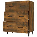 vidaXL Komoda dymový dub 69,5x34x90 cm kompozitné drevo – Obrázok 6