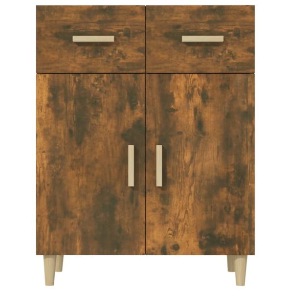vidaXL Komoda dymový dub 69,5x34x89 cm spracované drevo – Obrázok 3