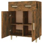 vidaXL Komoda dymový dub 69,5x34x89 cm spracované drevo – Obrázok 4