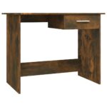 vidaXL Stôl dymový dub 100x50x76 cm spracované drevo – Obrázok 2