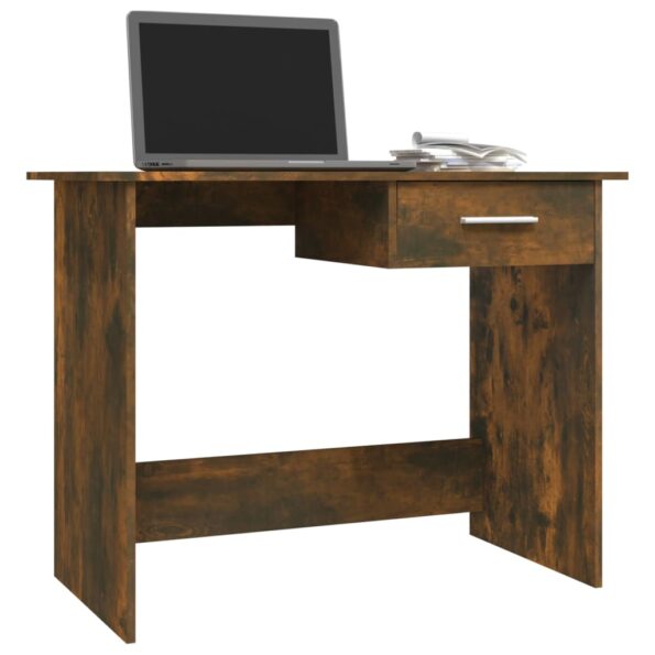 vidaXL Stôl dymový dub 100x50x76 cm spracované drevo – Obrázok 3