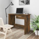 vidaXL Stôl dymový dub 100x50x76 cm spracované drevo