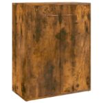 vidaXL Komoda dymový dub 60x30x75 cm spracované drevo – Obrázok 2