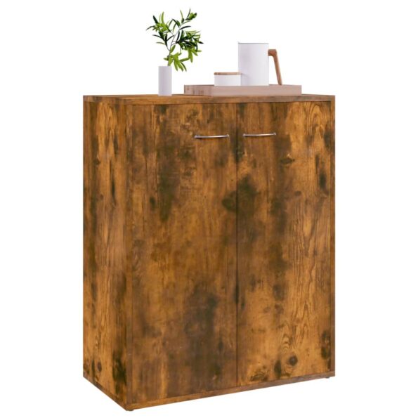 vidaXL Komoda dymový dub 60x30x75 cm spracované drevo – Obrázok 4